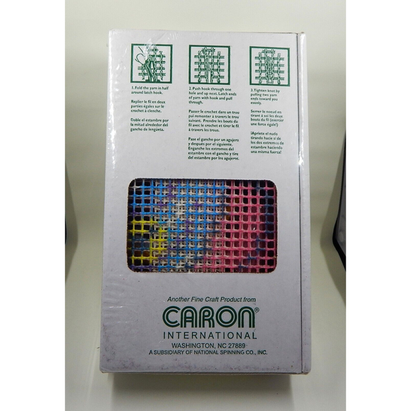 Butterfly Latch Hook Kit #4677 Caron International WonderArt 12"x12" Sealed Blue - Picture 3 of 6